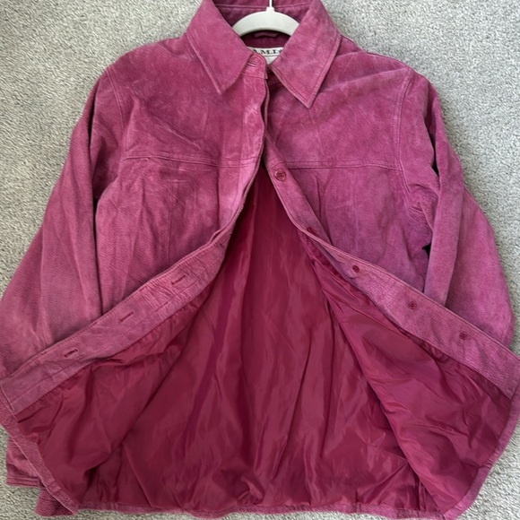 AMI Vintage Pink Leather Jacket-Rare- Size M - Picture 4 of 7